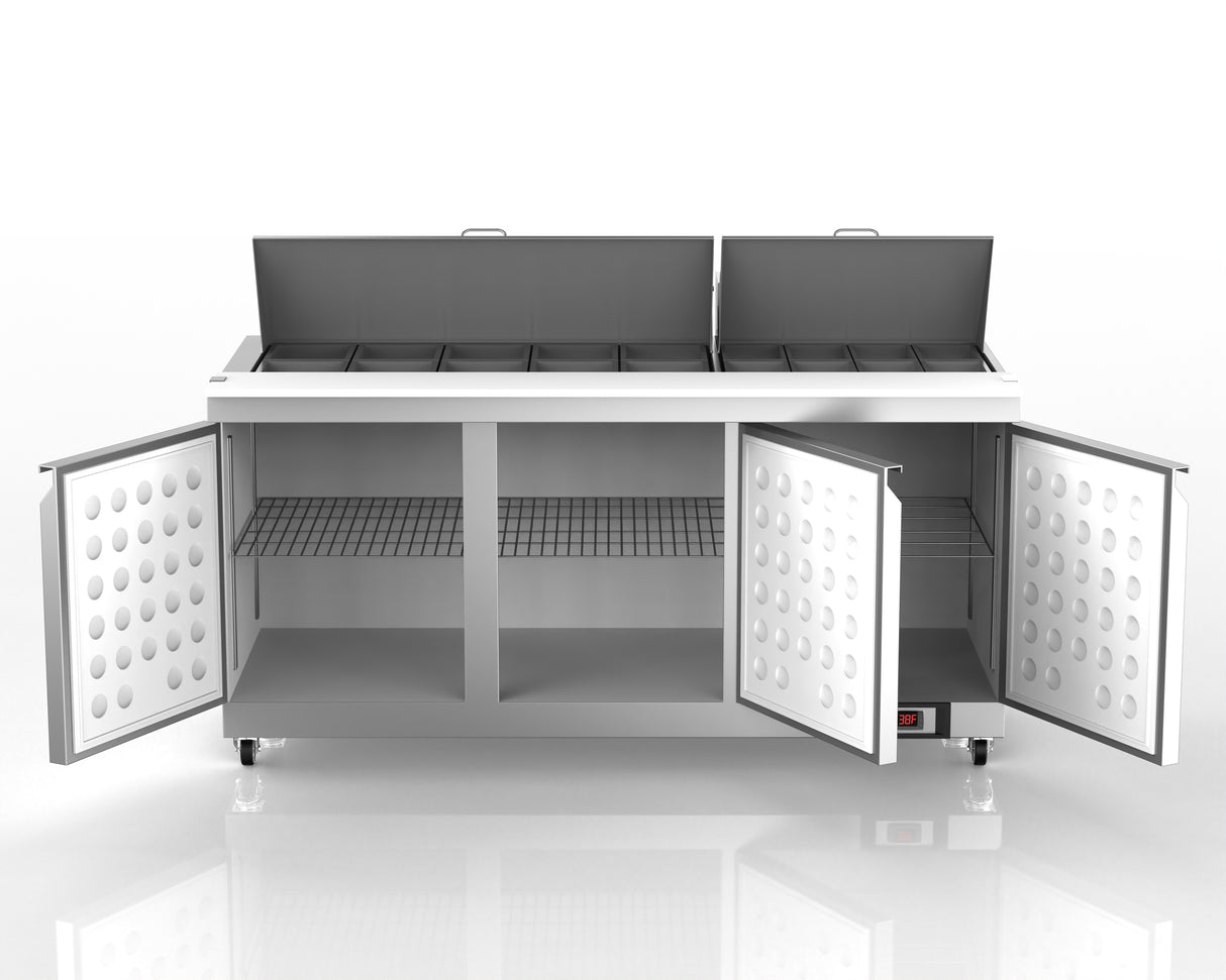 18 cu ft commercial refrigerator in a restaurant kitchen setup