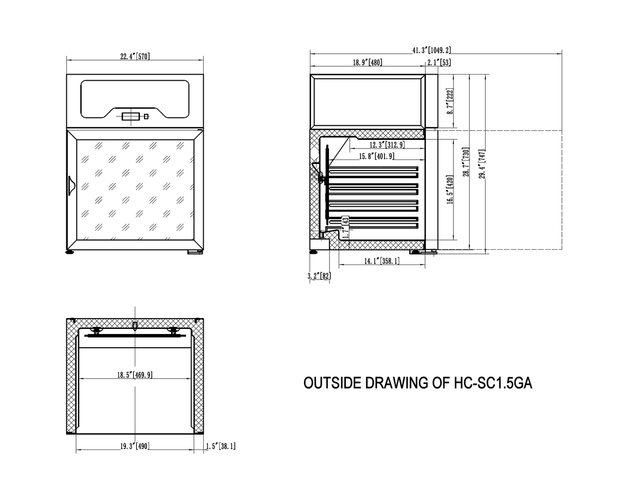 CTC1.77 Customizable Countertop Merchandiser Refrigerator
