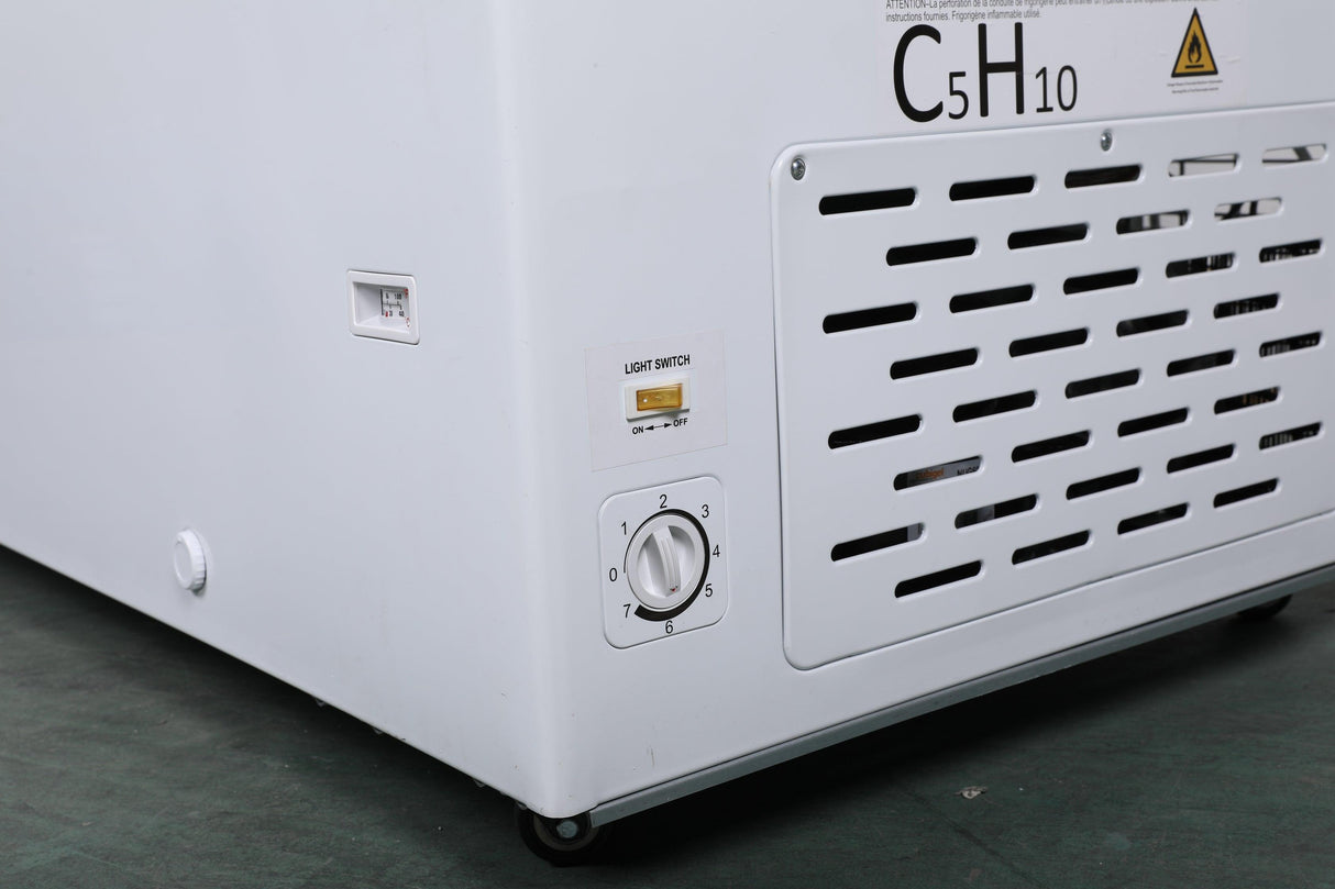 NAFCOOL chest freezer with wide interior and white exterior finish