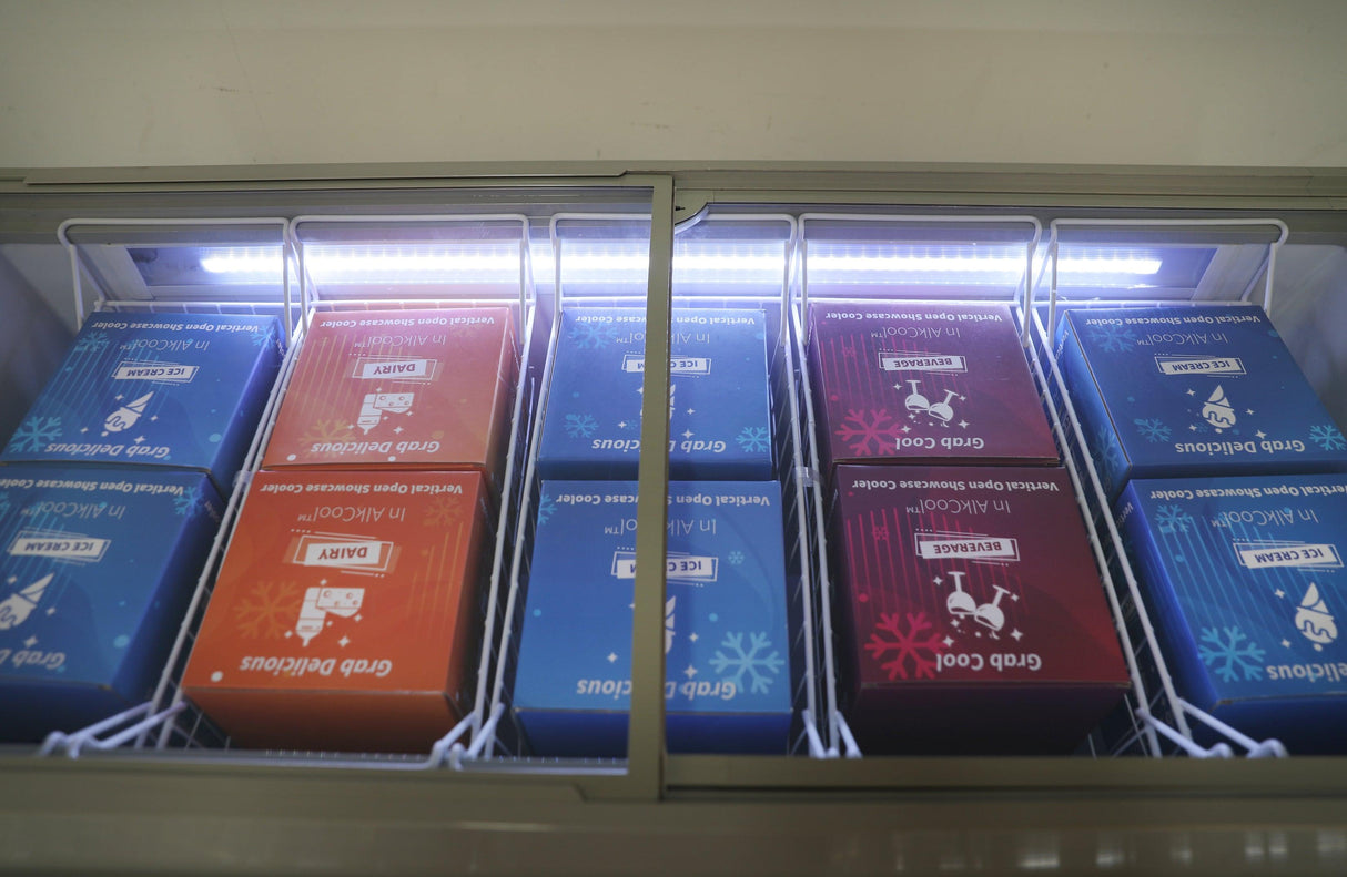 Industrial freezer for meat and food storage with eco refrigerant