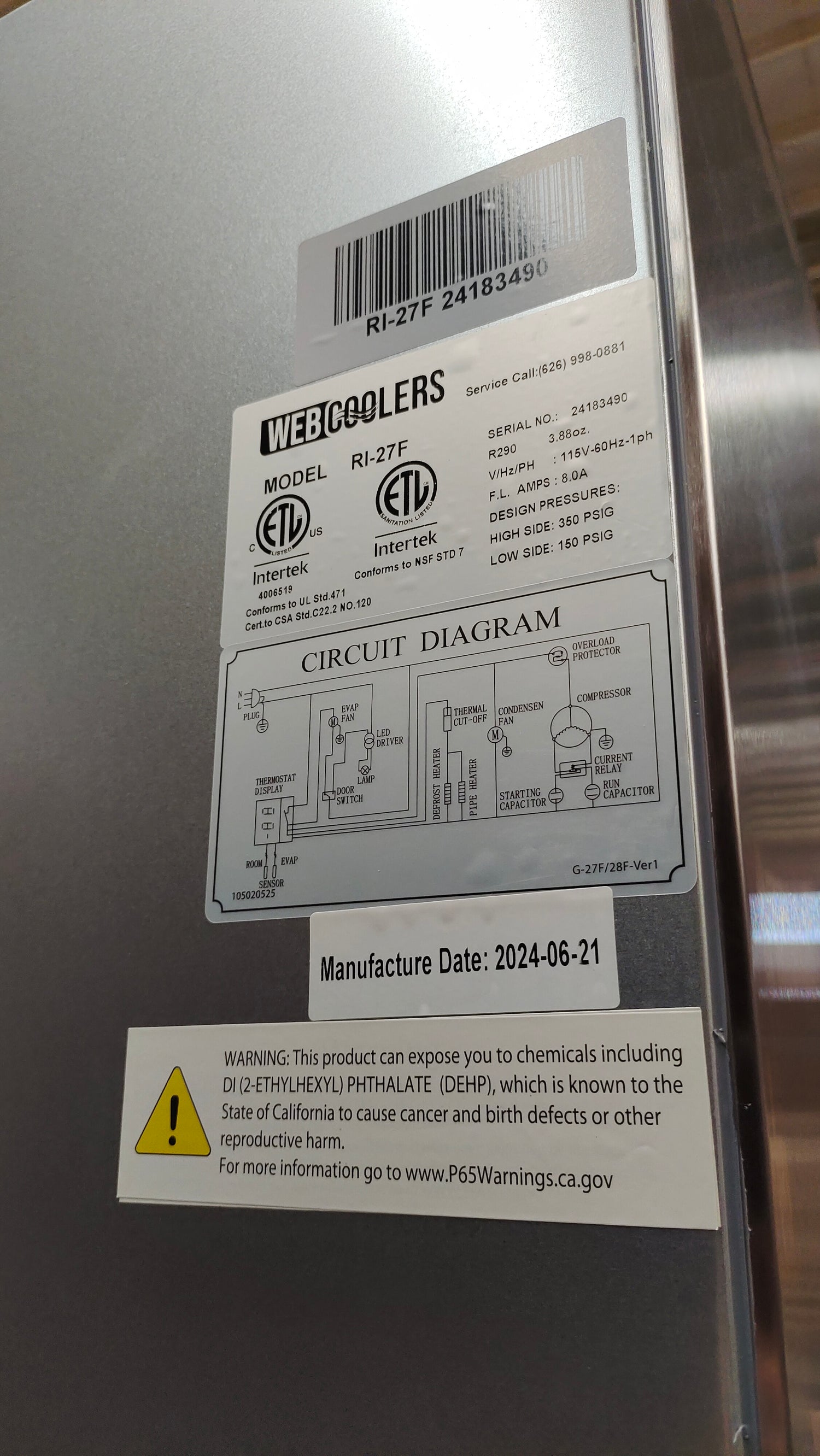RI-27F_27_Stainless_Steel_Solid_Door_Reach-In_Freezer