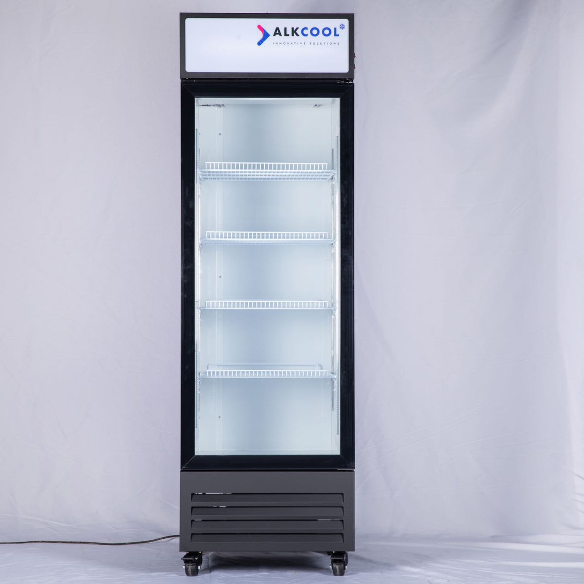 SDGR 24'' Black Swing Glass Door Merchandiser Refrigerator NAFCOOL