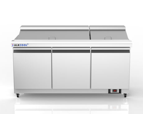 Webcoolers SSPT-S72 72" Salad & Sandwich Prep Table Refrigerator (Three Sections)