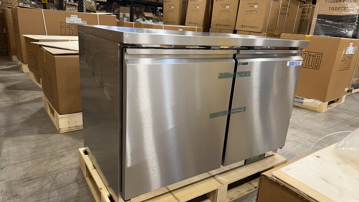 Webcoolers UC-48 48'' Countertop Two Section Door Refrigerators