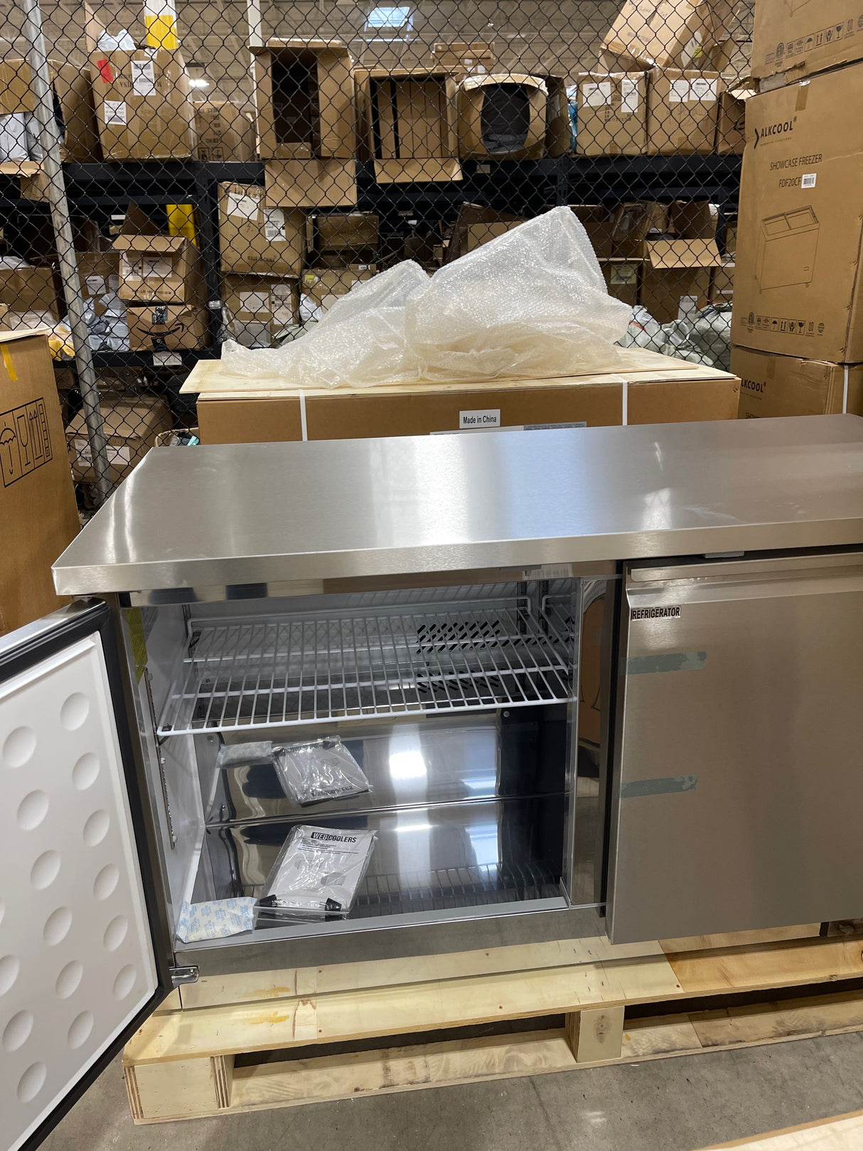 Webcoolers UC-60 60" Undercounter Two Section Door Refrigerator