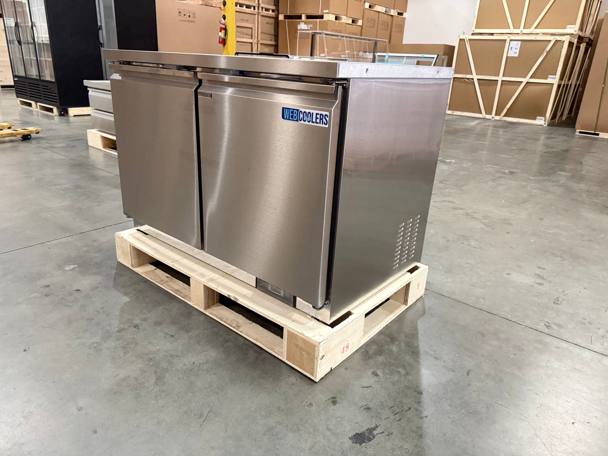 Webcoolers UC-48 48'' Countertop Two Section Door Refrigerators