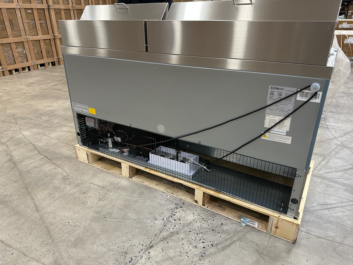 Close-up of commercial refrigerator digital temperature controller