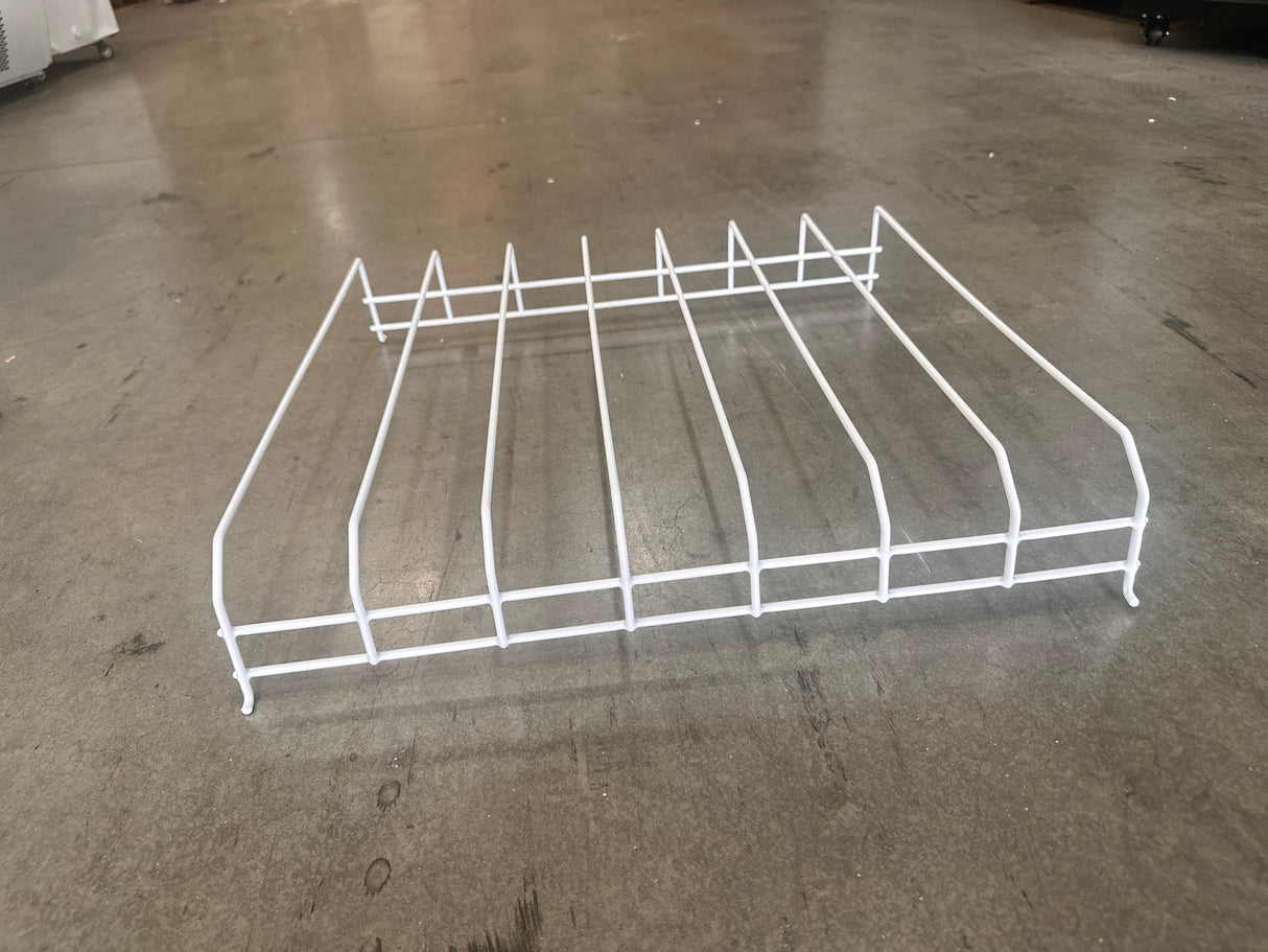 Drink divider installed in a GDR51 display fridge with beverage cans.