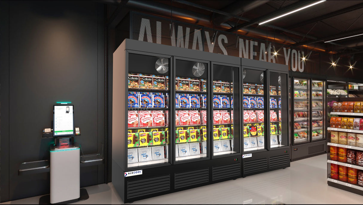 High-Capacity Commercial Display Freezer – 62 cu ft Refrigerated Storage