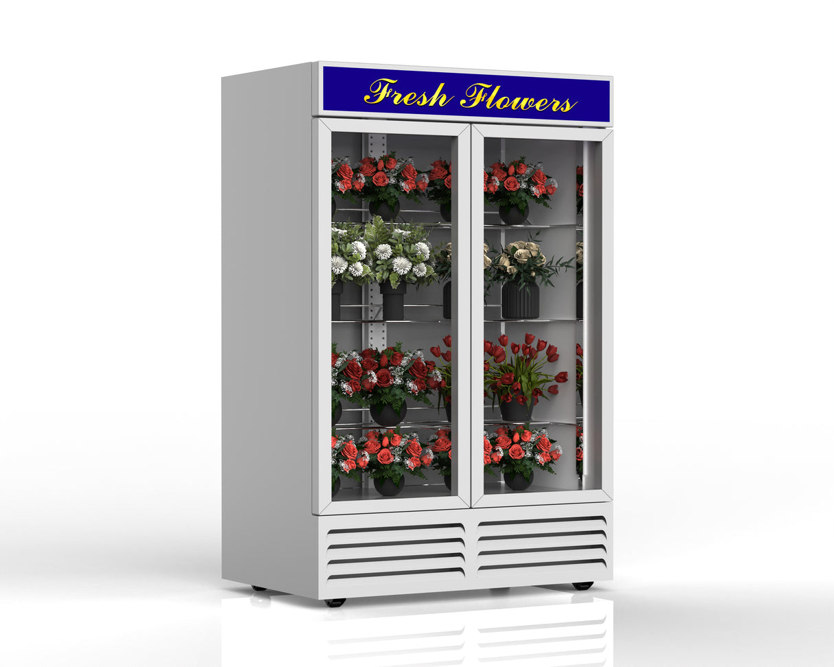NAFCOOL GDR47" Refrigerated Floral Display Case – Keep Flowers Fresh Longer