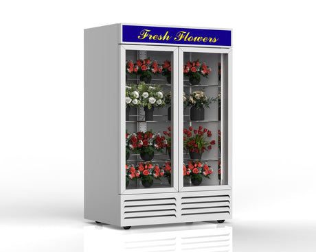 NAFCOOL GDR47" Refrigerated Floral Display Case – Keep Flowers Fresh Longer
