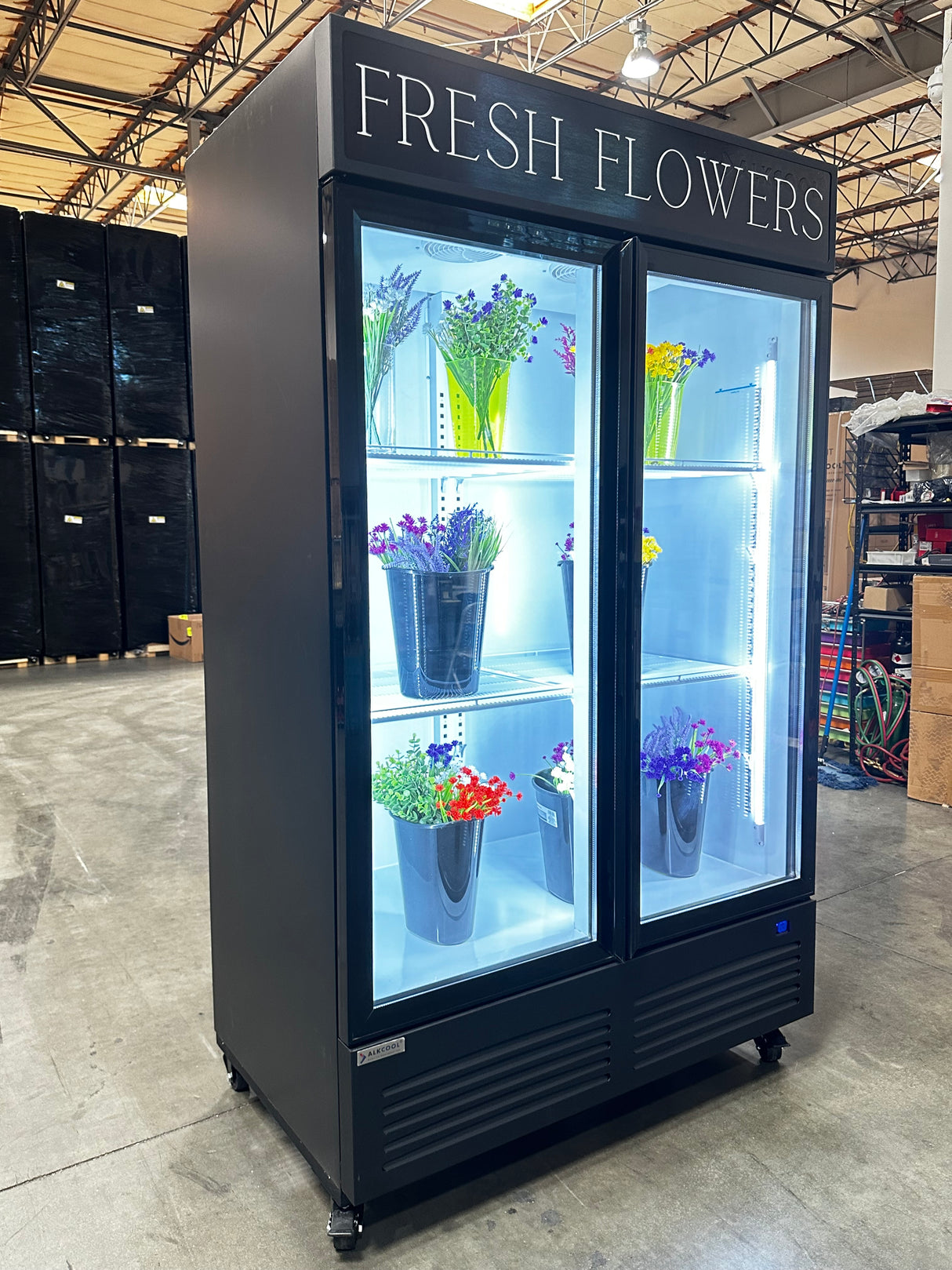 NAFCOOL GDR47H Commercial Floral Cooler with Adjustable Shelving