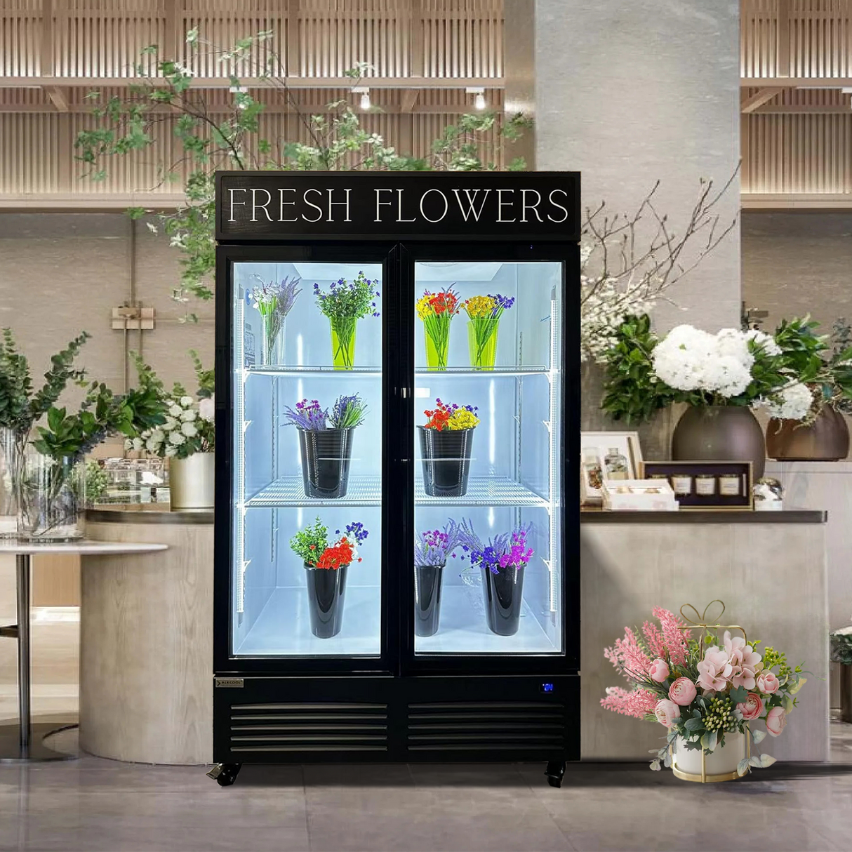 NAFCOOL GDR47H Floral Display Refrigerator with LED Lighting