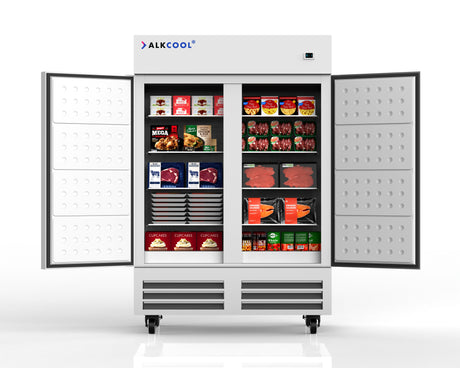RI-54F Upright Commercial Freezer – Open Door View