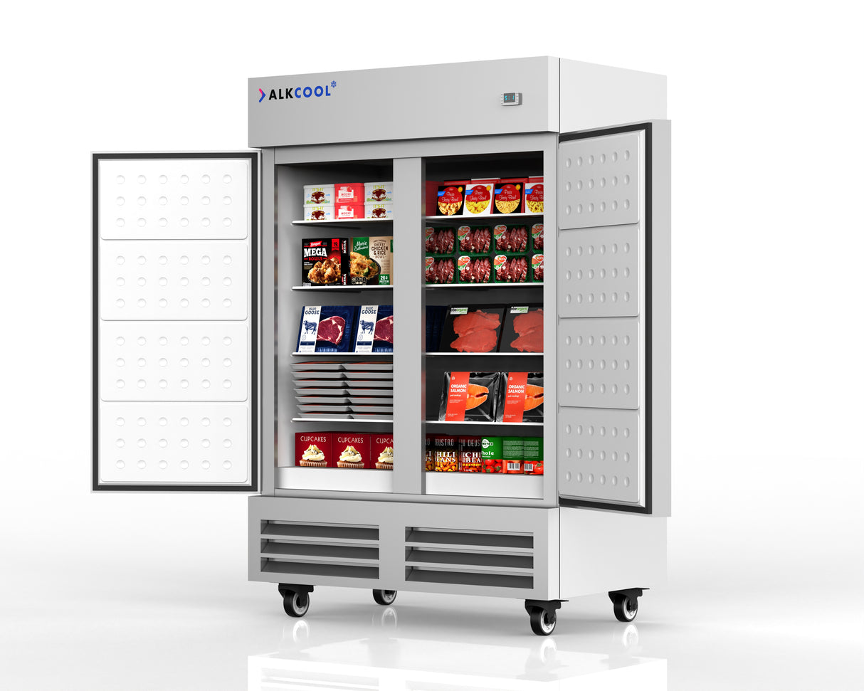 RI-54F Commercial Freezer – Stainless Steel Finish Side Angle