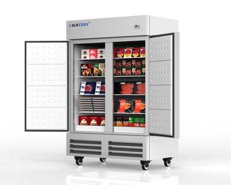 RI-54F Commercial Freezer – Stainless Steel Finish Side Angle