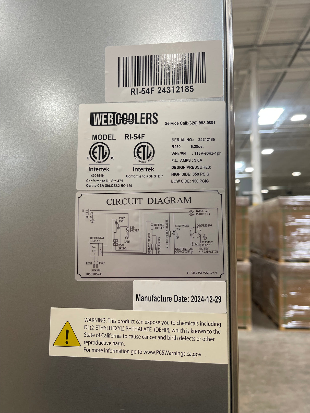 RI-54F – 42 cu ft Commercial Freezer with 0°F to -10°F Range