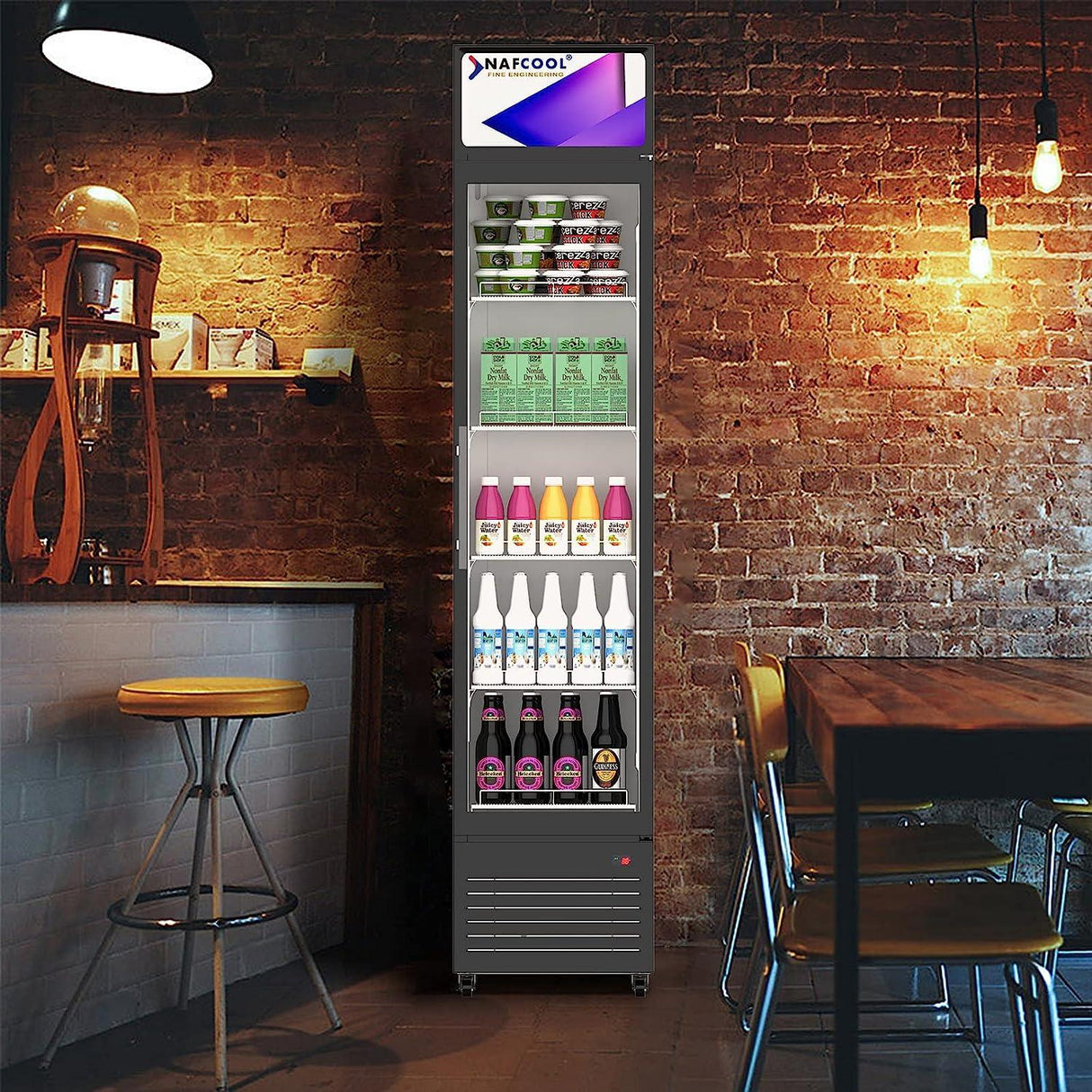 SDGR15‘’ SLIM GLASS DOOR DISPLAY 15" Refrigerator - NAFCOOL