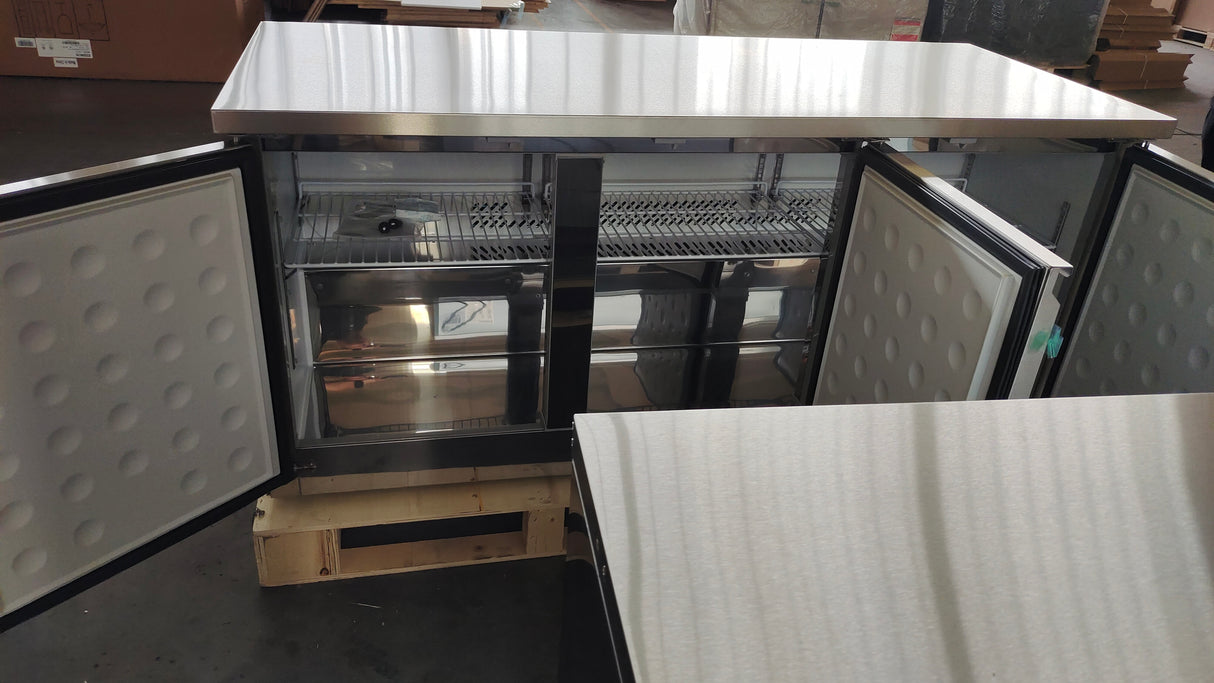 Rear view of UC-72 refrigerator with ventilated cooling system