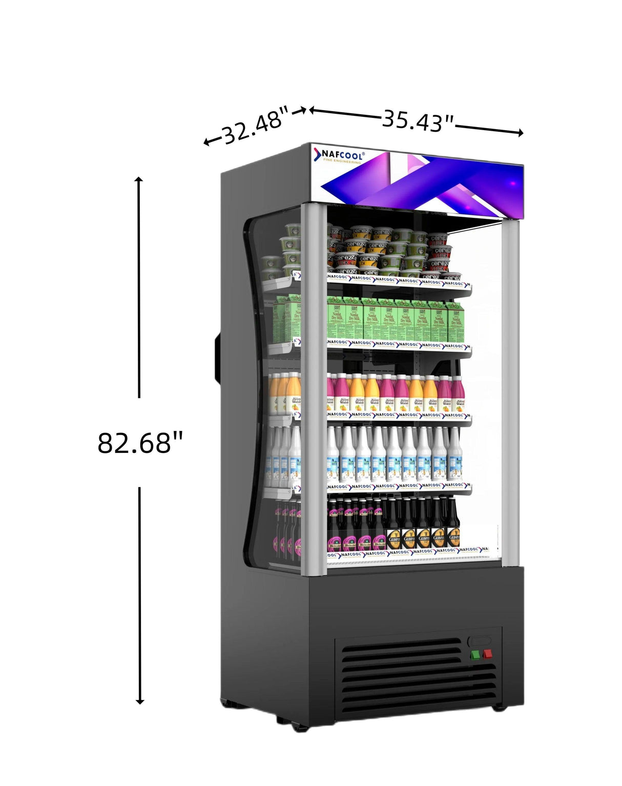 Grab-and-Go Commercial Display Fridge – NAFCOOL OFC36