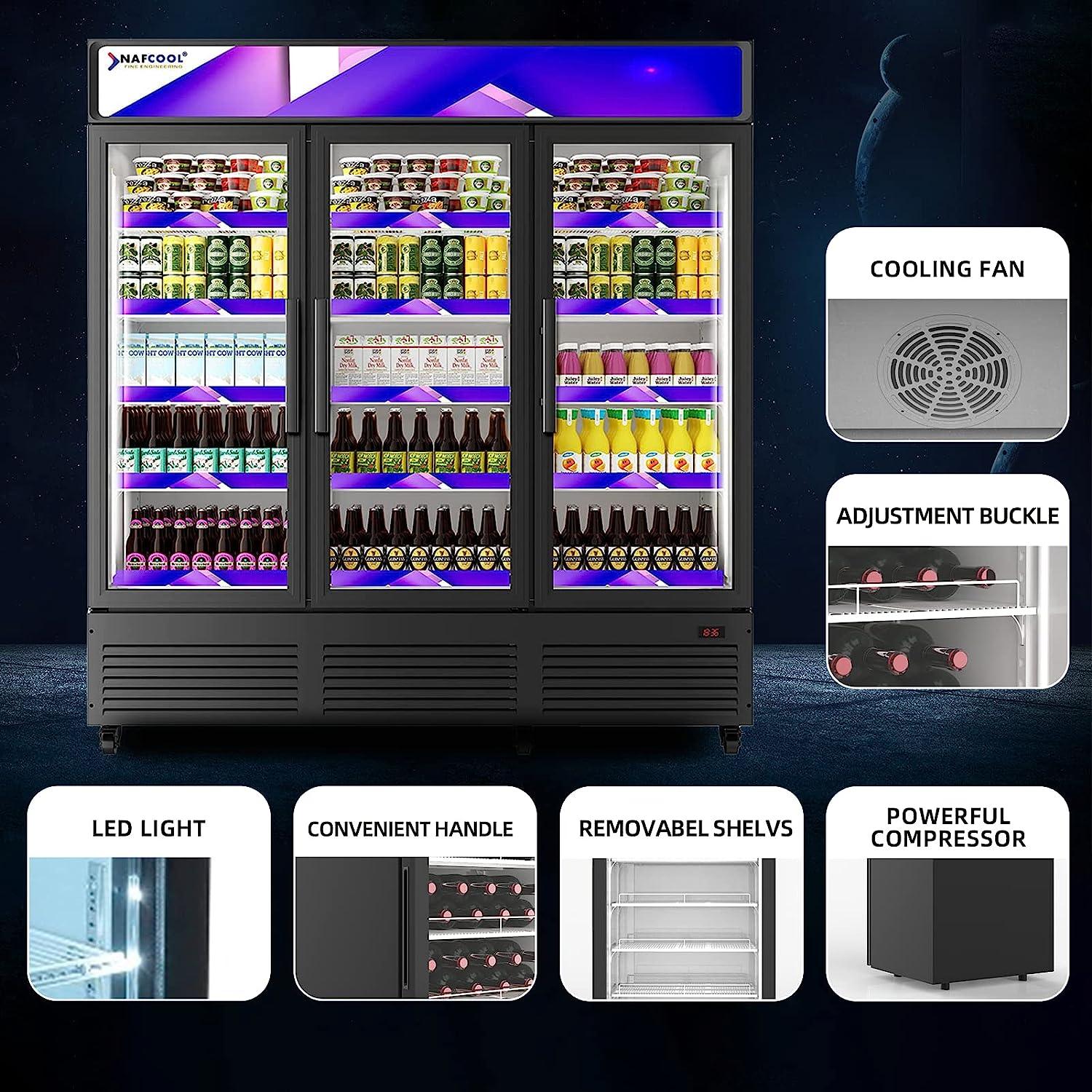 Three door commercial refrigerator