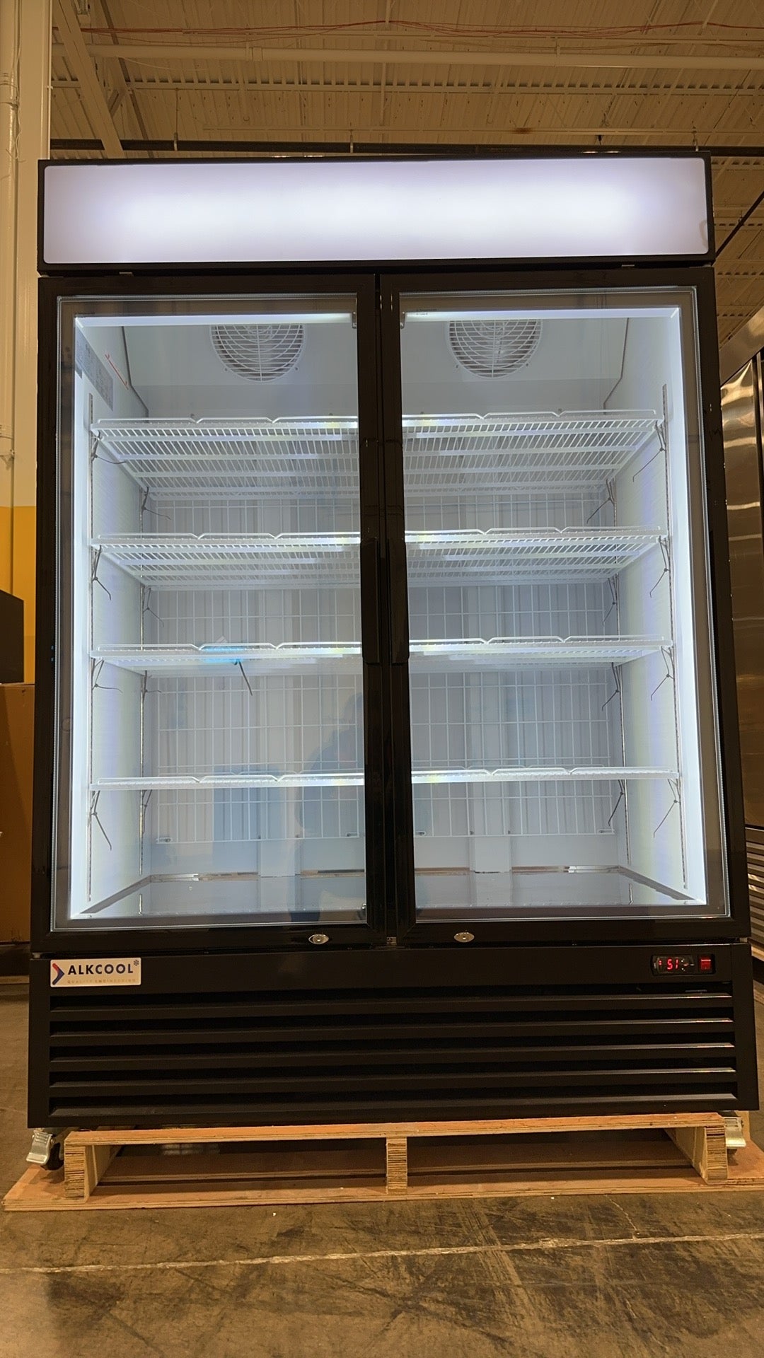 Two-Section Glass Door Merchandiser Freezer: