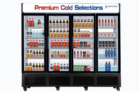 NAFCOOL 93" Four Glass Door Display Refrigerator