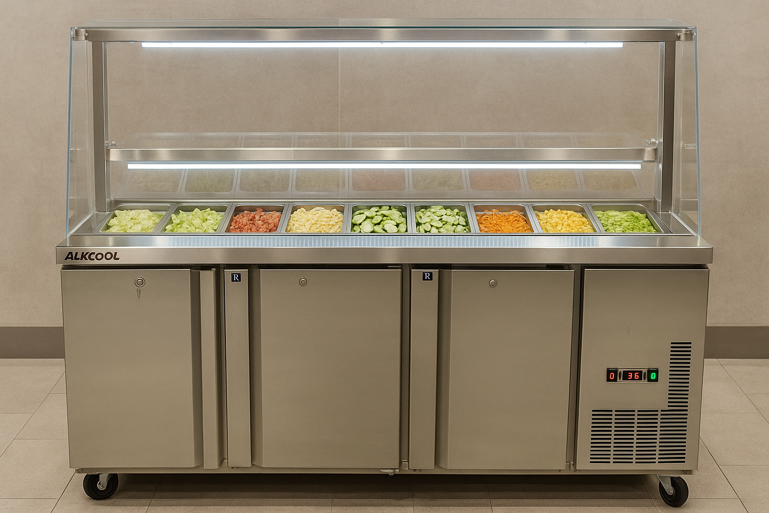 SOC72R Refrigerated Sandwich and Fruit Prep Display Unit