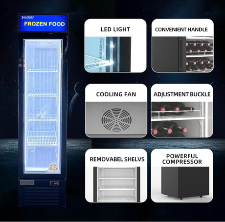 Display capacity of commercial refrigerator 