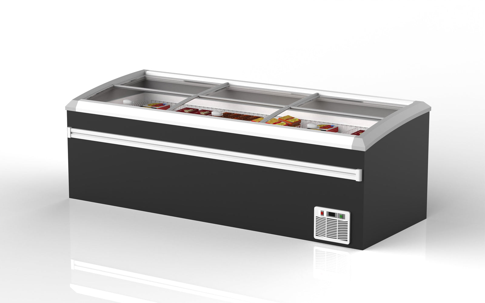 NAFCOOL™ 100" Glass Top Display Island Freezer