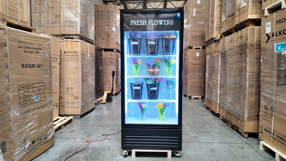 34.5” Wide One Section Floral Display Cooler