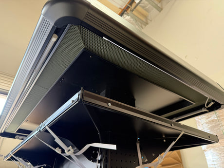 67'' Black Island Multi-Deck Open Air Curtain Merchandiser - 208V