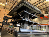 67'' Black Island Multi-Deck Open Air Curtain Merchandiser - 208V