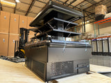 67'' Black Island Multi-Deck Open Air Curtain Merchandiser - 208V