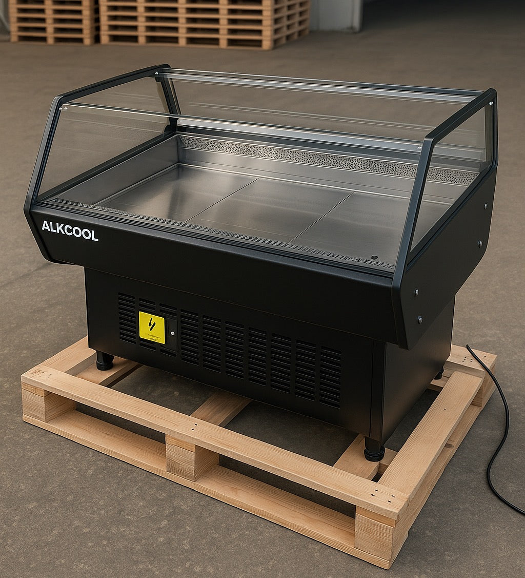 Model 4Y48 50'' WIDTH 44''DEPTH Refrigerated Berries Case HORIZONTAL AIR CURTAIN SELF-CONTAINED MERCHANDISER