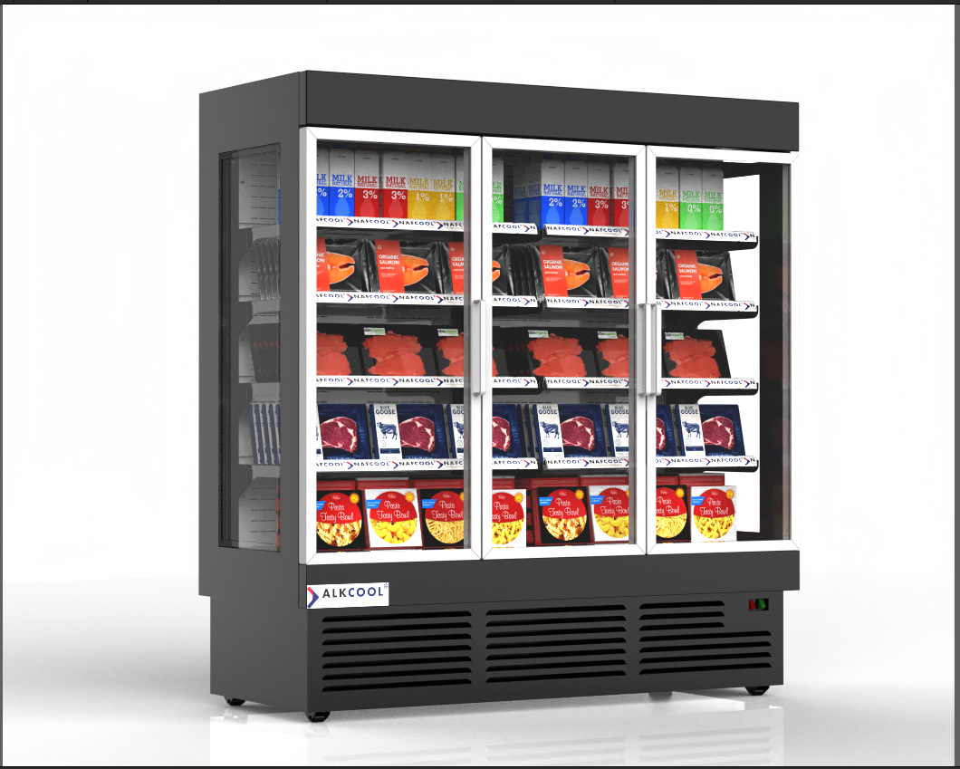 High-end Visual 78'' wide 70.6 CuFT Three Glass Door Merchandiser Cooler OFC 78''-HE-20