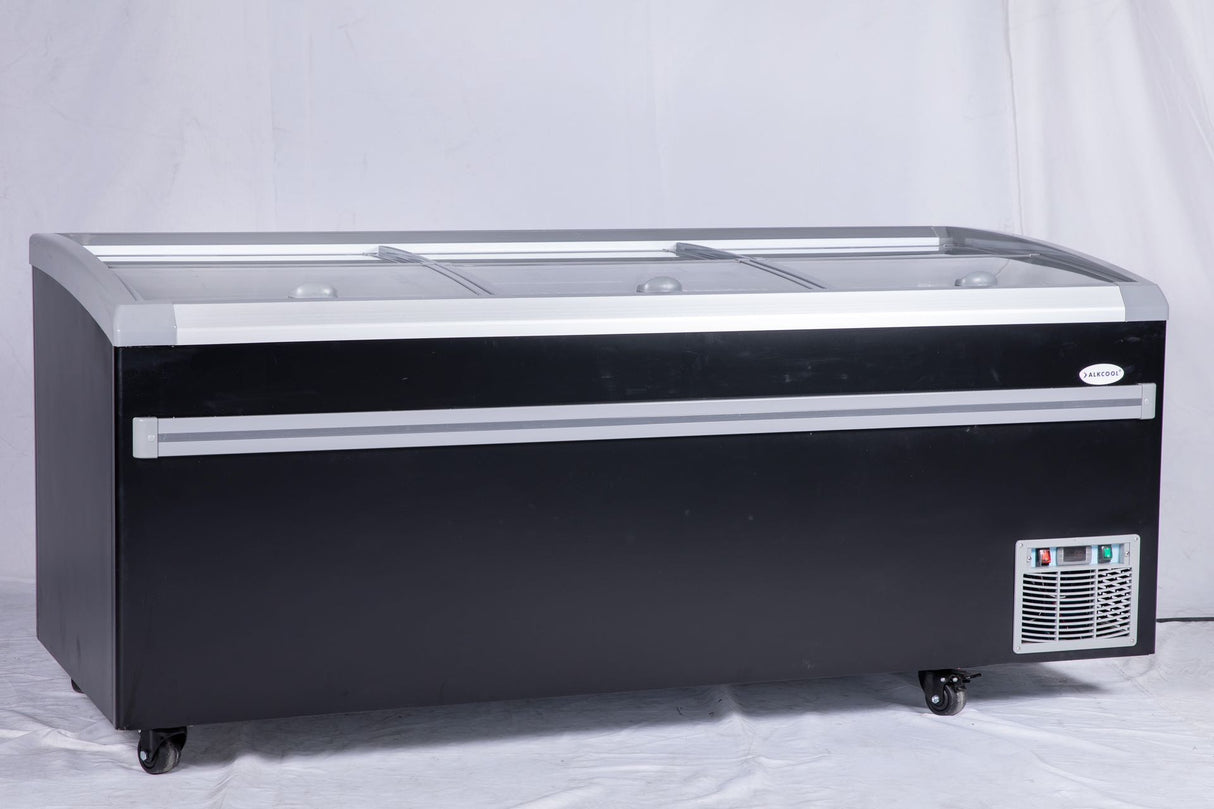 83" Supermarket Sliding Glass Top Display Island Freezer 02