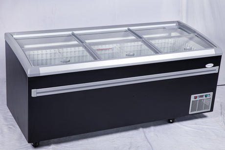 83" Supermarket Sliding Glass Top Display Island Freezer 05