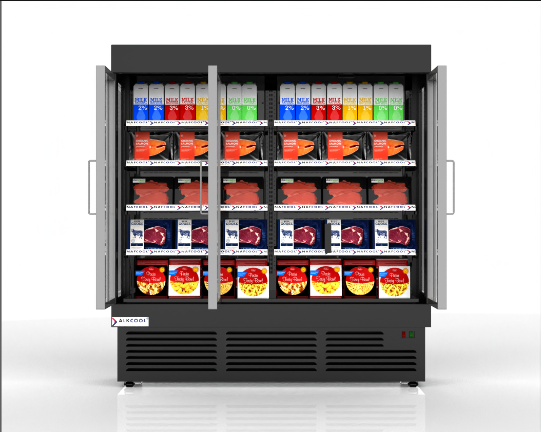 High-end Visual 78'' wide 70.6 CuFT Three Glass Door Merchandiser Cooler OFC 78''-HE-20