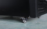 Black ALKCOOL 15 Cu.Ft refrigerator designed with adjustable shelves and automatic defrost