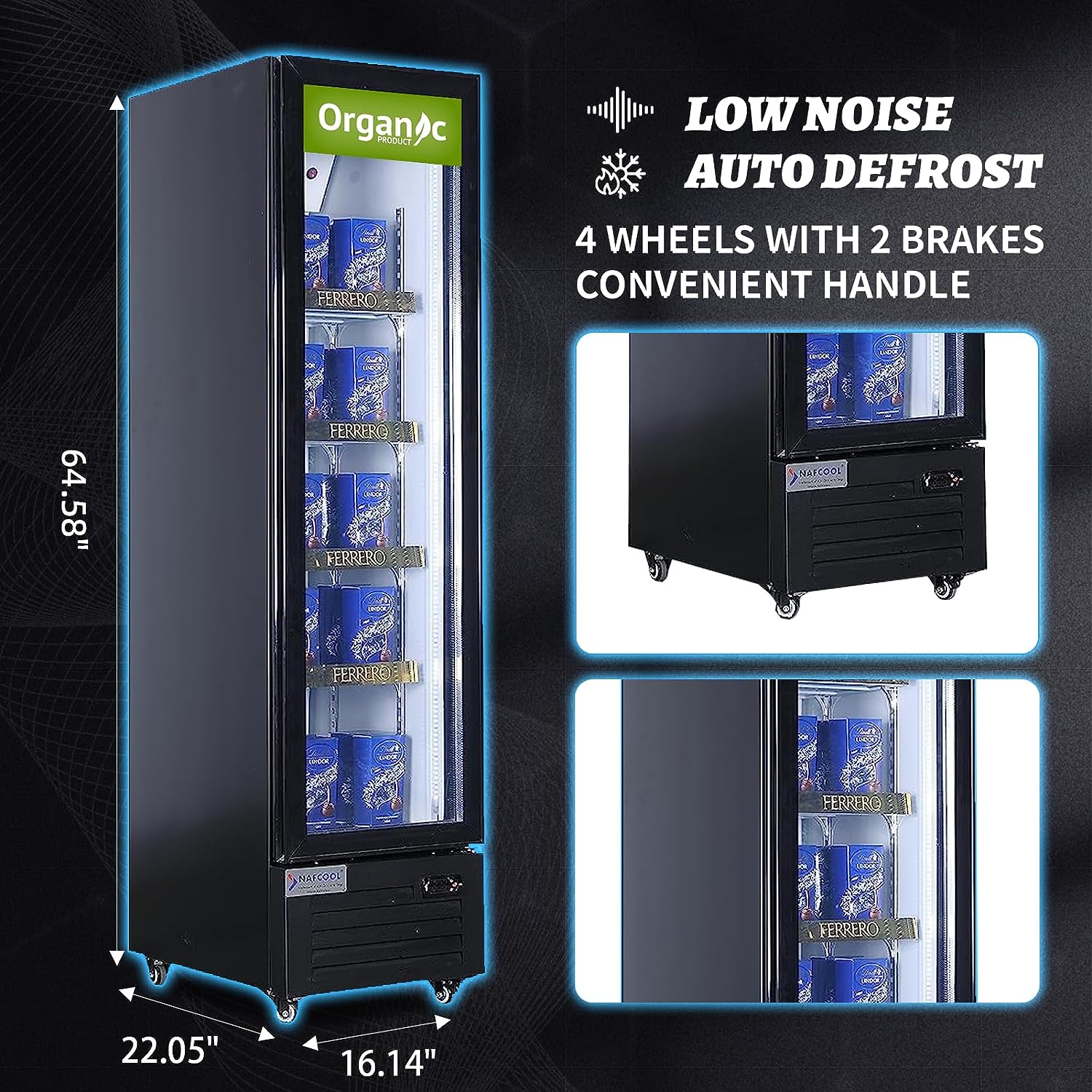 Reliable ALKCOOL 15 Cu.Ft refrigerator featuring NEMA 5-15P power configuration,