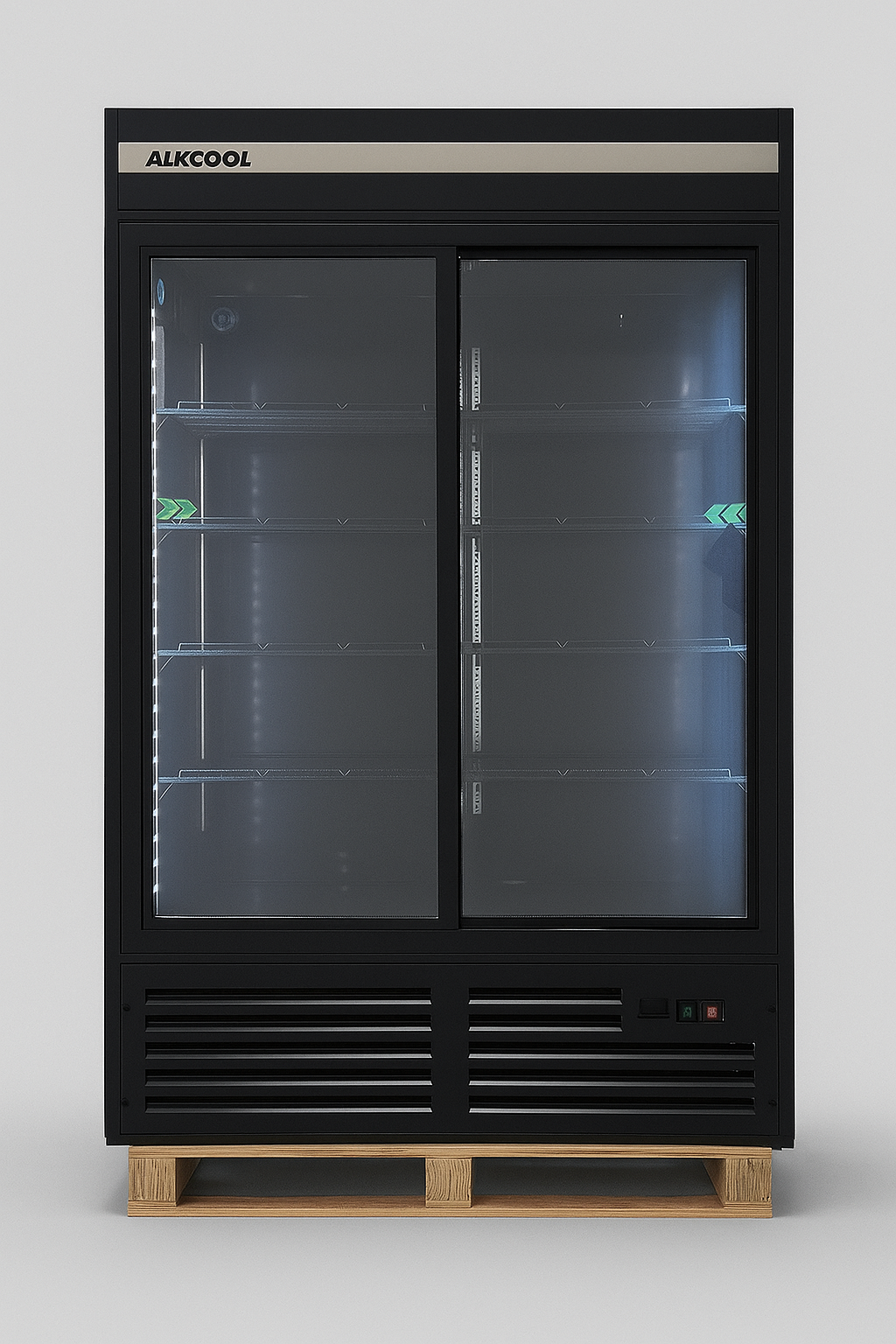 GDR47(S) ‎47.2'' Width Two Section Sliding Glass Door Merchandiser Refrigerator