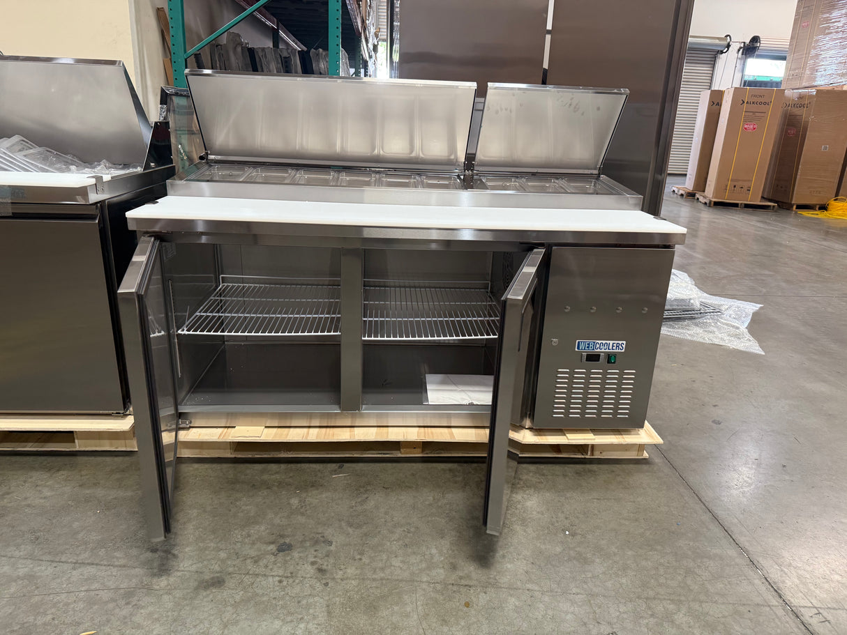 Webcoolers PPT-67 70" Pizza Prep Table Refrigerator (Two Section)