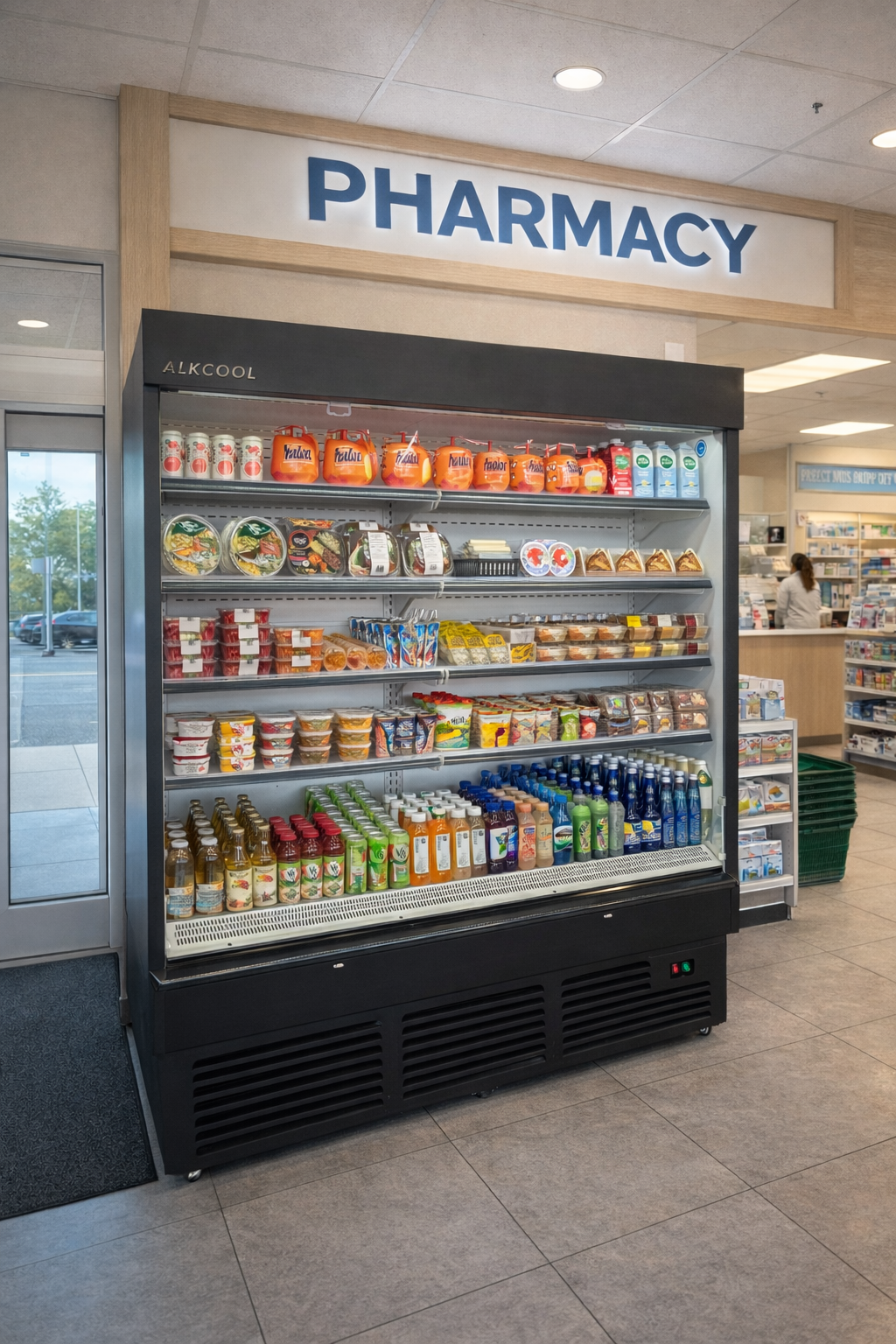 OFC 78‘’ Open Air Merchandiser Grab and Go Refrigerator Display Cooler