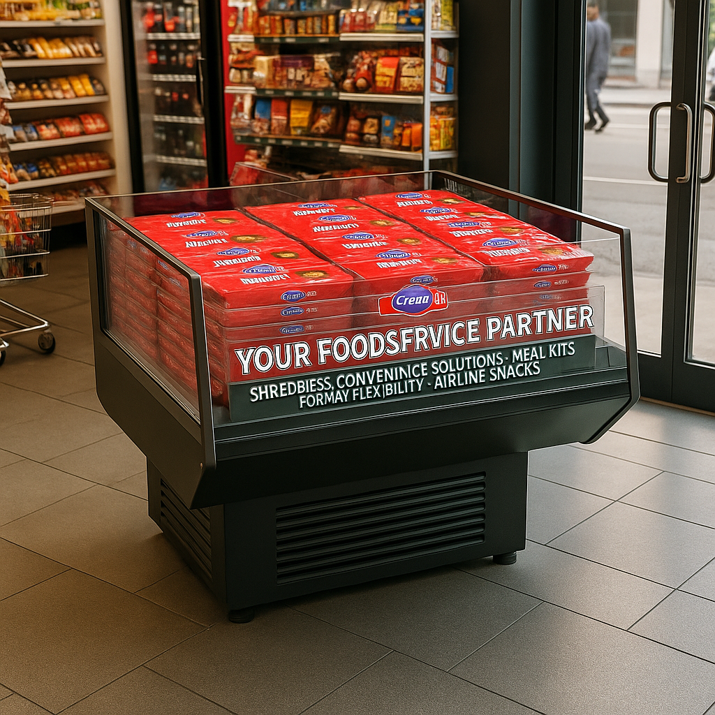 50'' WIDTH Island Type Refrigerated Berry Case Open Top AIR CURTAIN SELF-CONTAINED MERCHANDISER