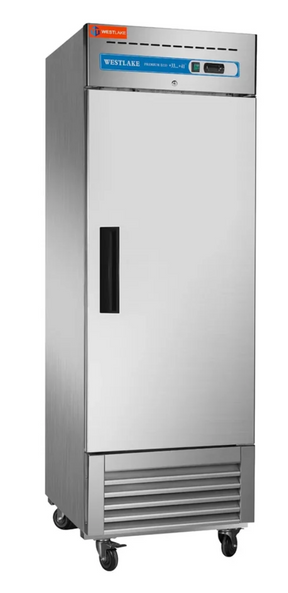 Commercial refrigerator with Westlake branding on a white background