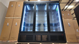VISUAL THREE SECTION DISPLAY FREEZER W/ SWING DOOR TGDF70 Visualize- BOTTOM MOUNT COMPRESSOR, BLACK, 115V WITH HYDROCARBON REFRIGERANT