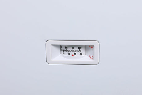 White horizontal chest freezer with long-term parts and compressor warranty