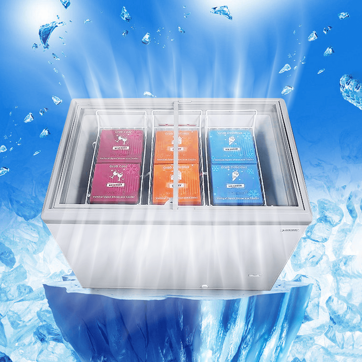 FDF12.4CF Horizontal Freezer - NAFCOOL Commercial Refrigerator - NAFCOOL