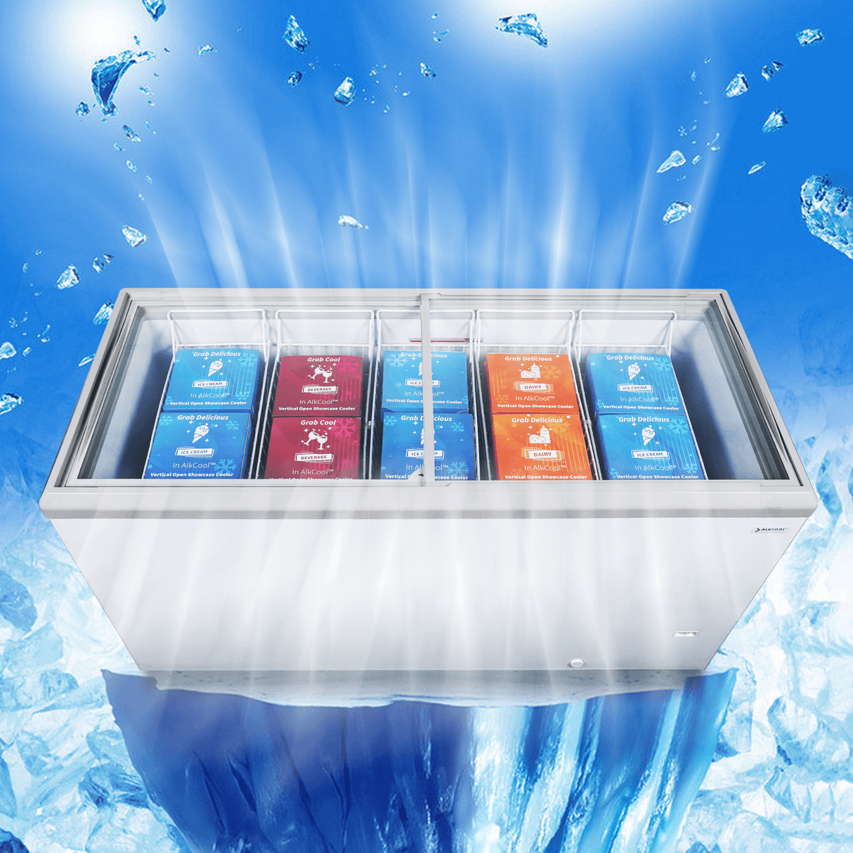 FDF20CF Horizontal Freezer - NAFCOOL Commercial Refrigerator - NAFCOOL